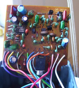 An original unmodified TS808 circuit board